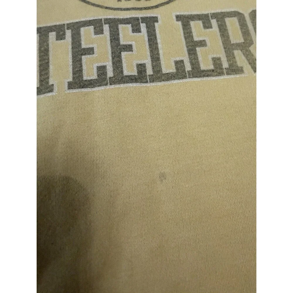 Vintage Pittsburgh Steelers Mens Size XL Reebok Gridiron Yellow Crewneck Sweater